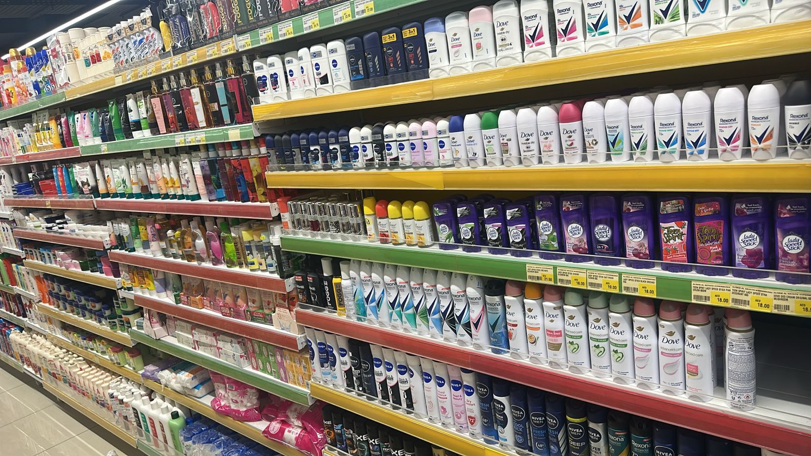 Personal care & deodorant aisle