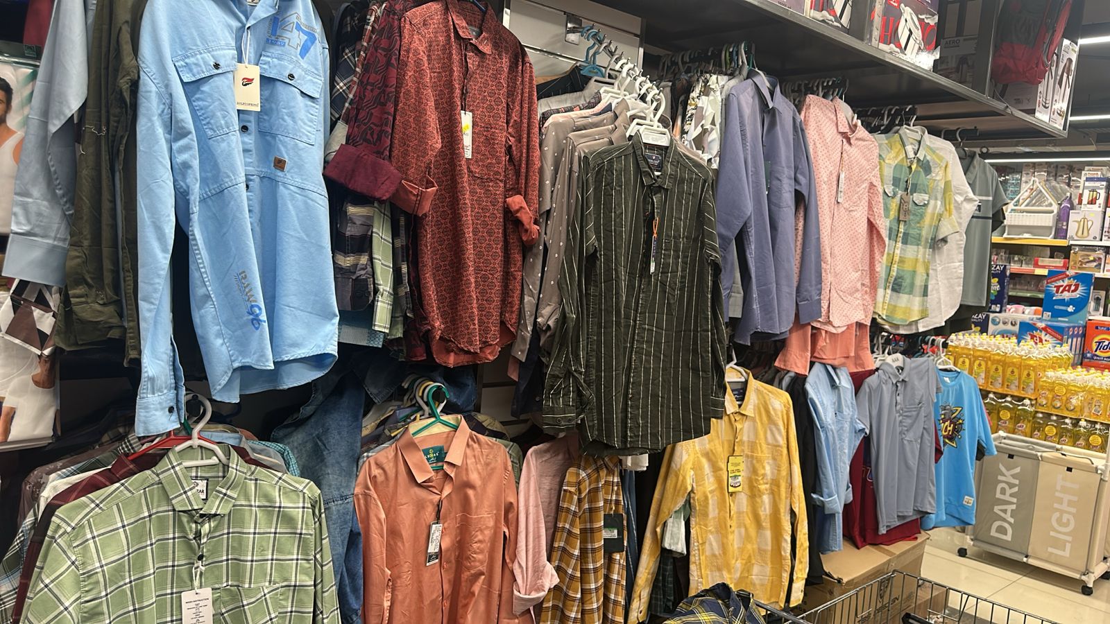Men's shirts rack